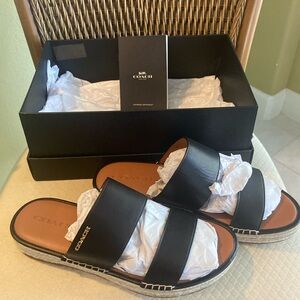 Coach Sandals Style Name Franca Leather Espad Brand New In Box